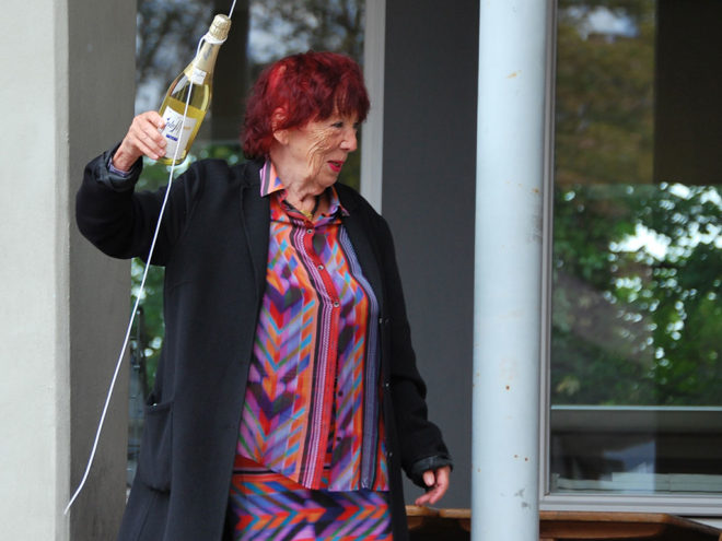 Nele Bode bei der „Schultaufe“ Nele Bode bei der "Schultaufe"