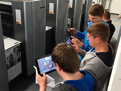 Anwendungstest direkt an der Druckmaschine